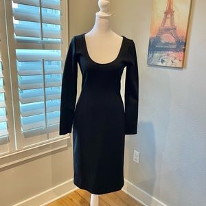 NWT J. Crew : Italian Ponte Knit Long Sleeve Dress : Black : Size 4